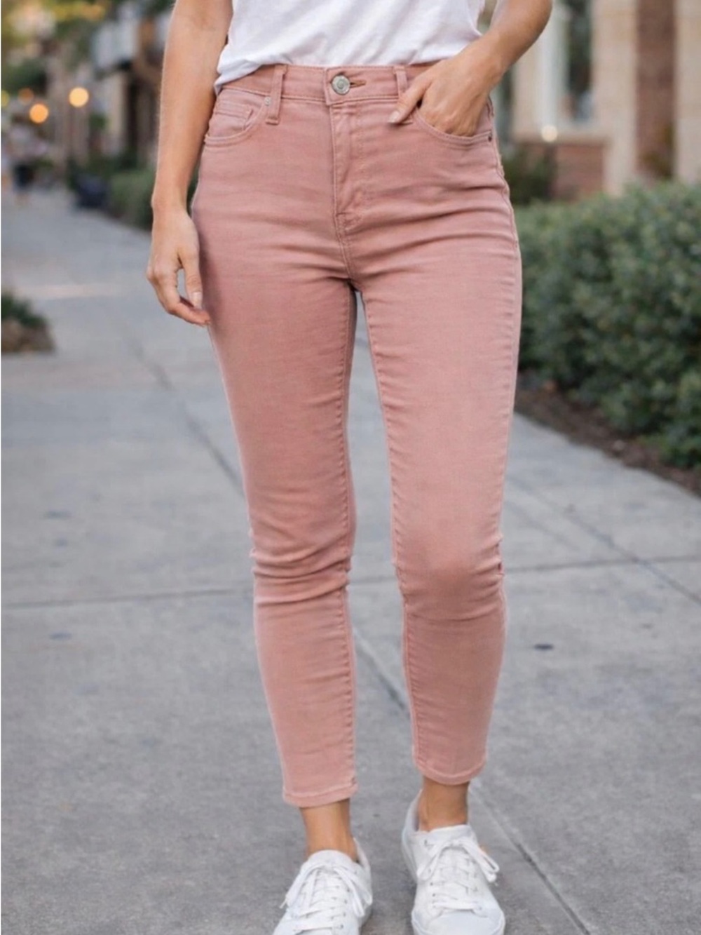 Buffalo David Bitton Dusty Rose Ankle Crop Jeans Woman’s Size 16